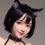 実写風超乳ブラックキャットガール