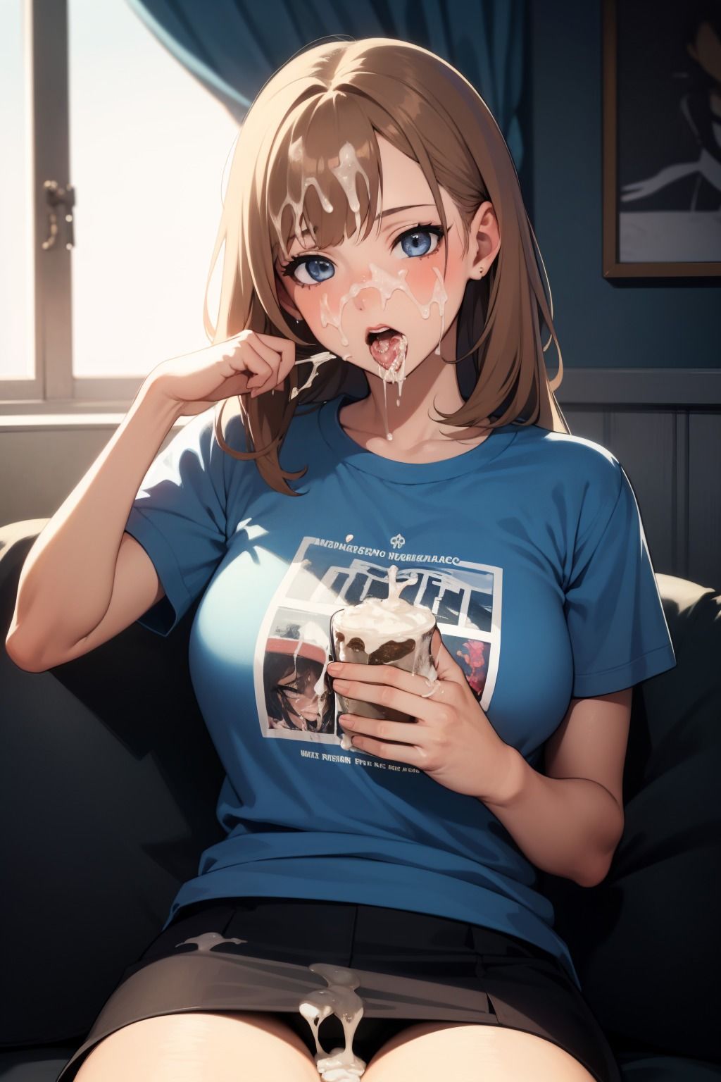 可愛い女の子がぶっかけされちゃうイライライラスト集 （Tシャツ編）(フェチBOX) - FANZA同人