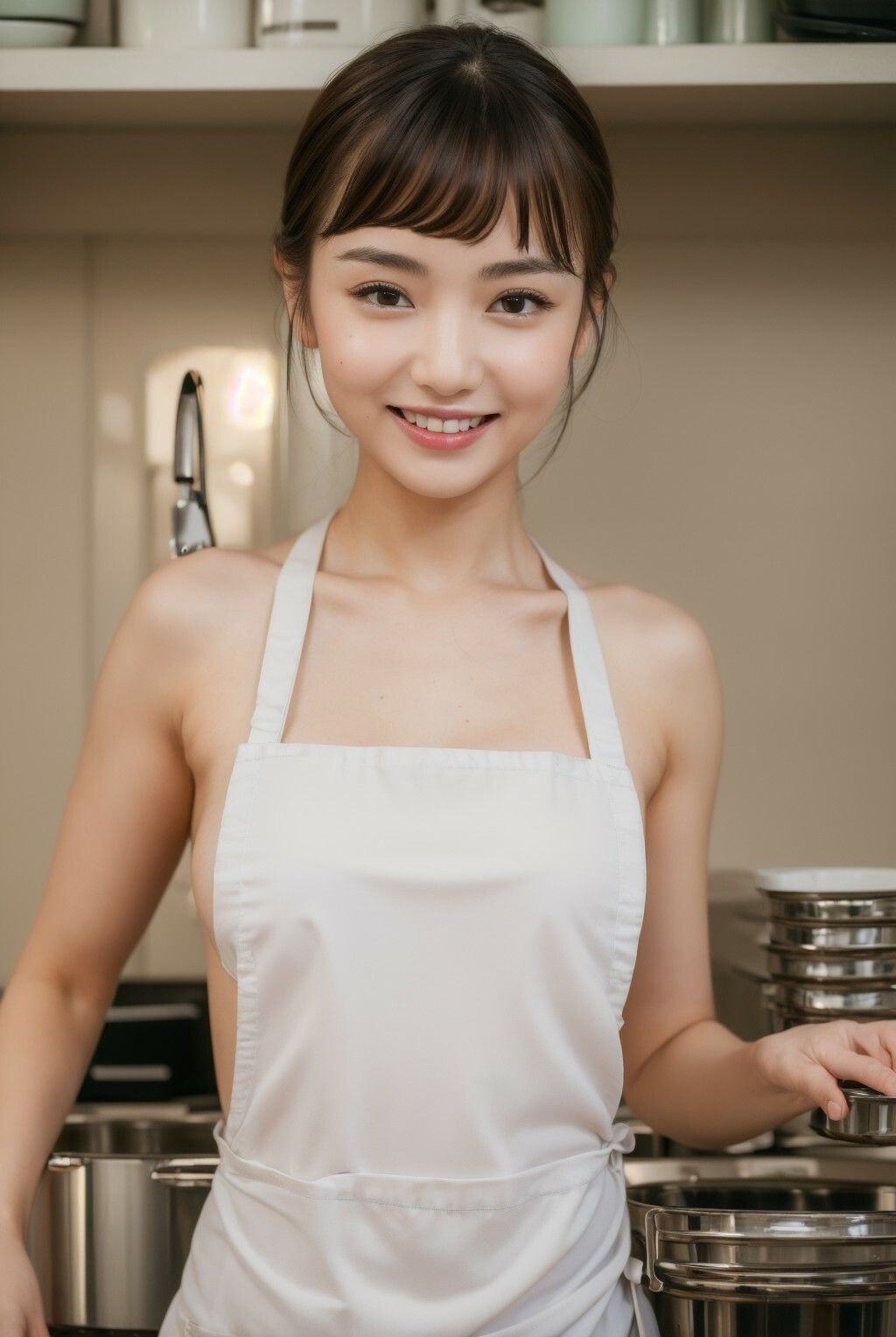 裸エプロン 巨乳美女だらけのキッチン5