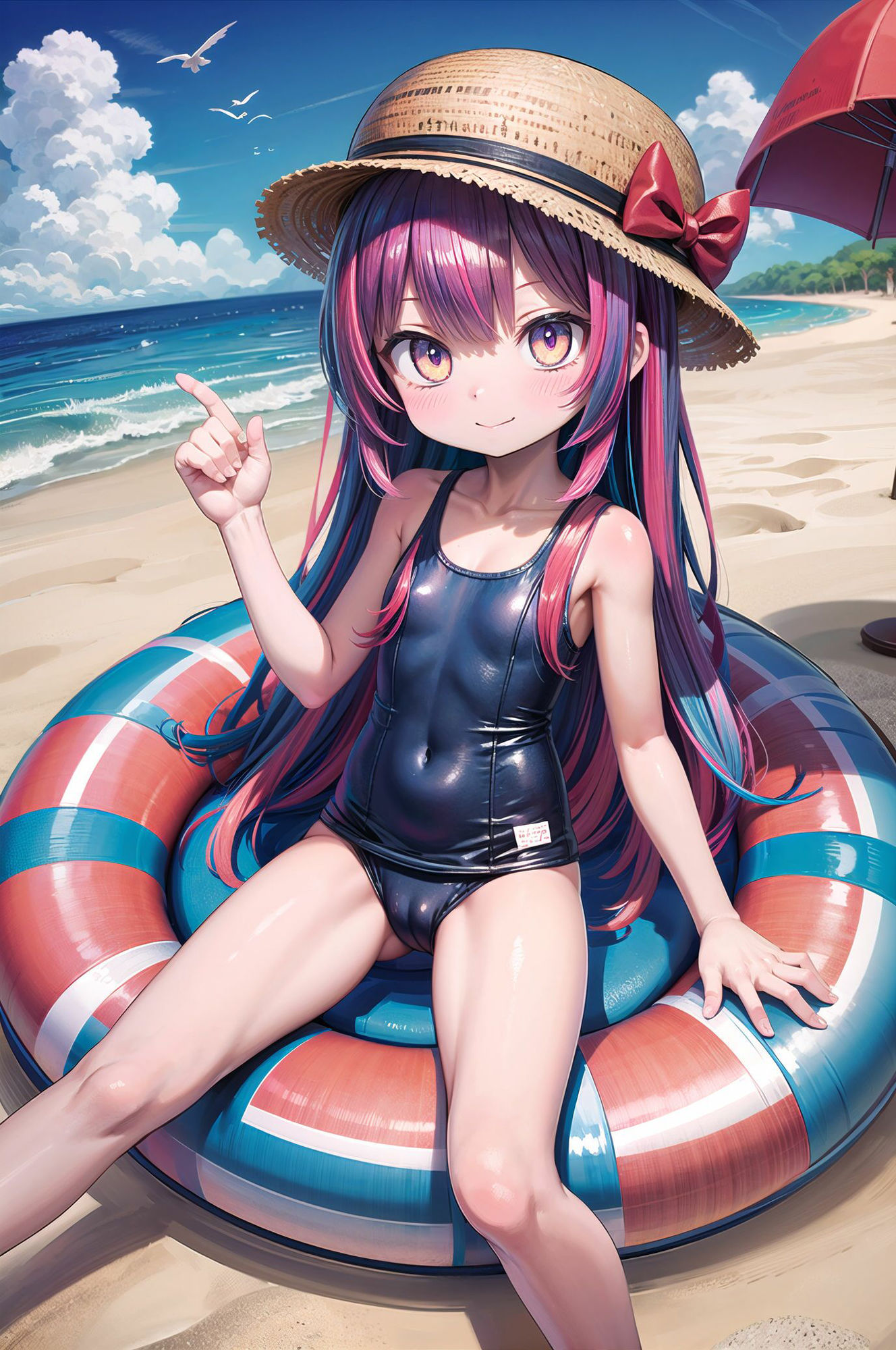 ぷにち○ちゃカワイイ女の子のスク水イラスト集 モンターニャベロニカ エロ画像9