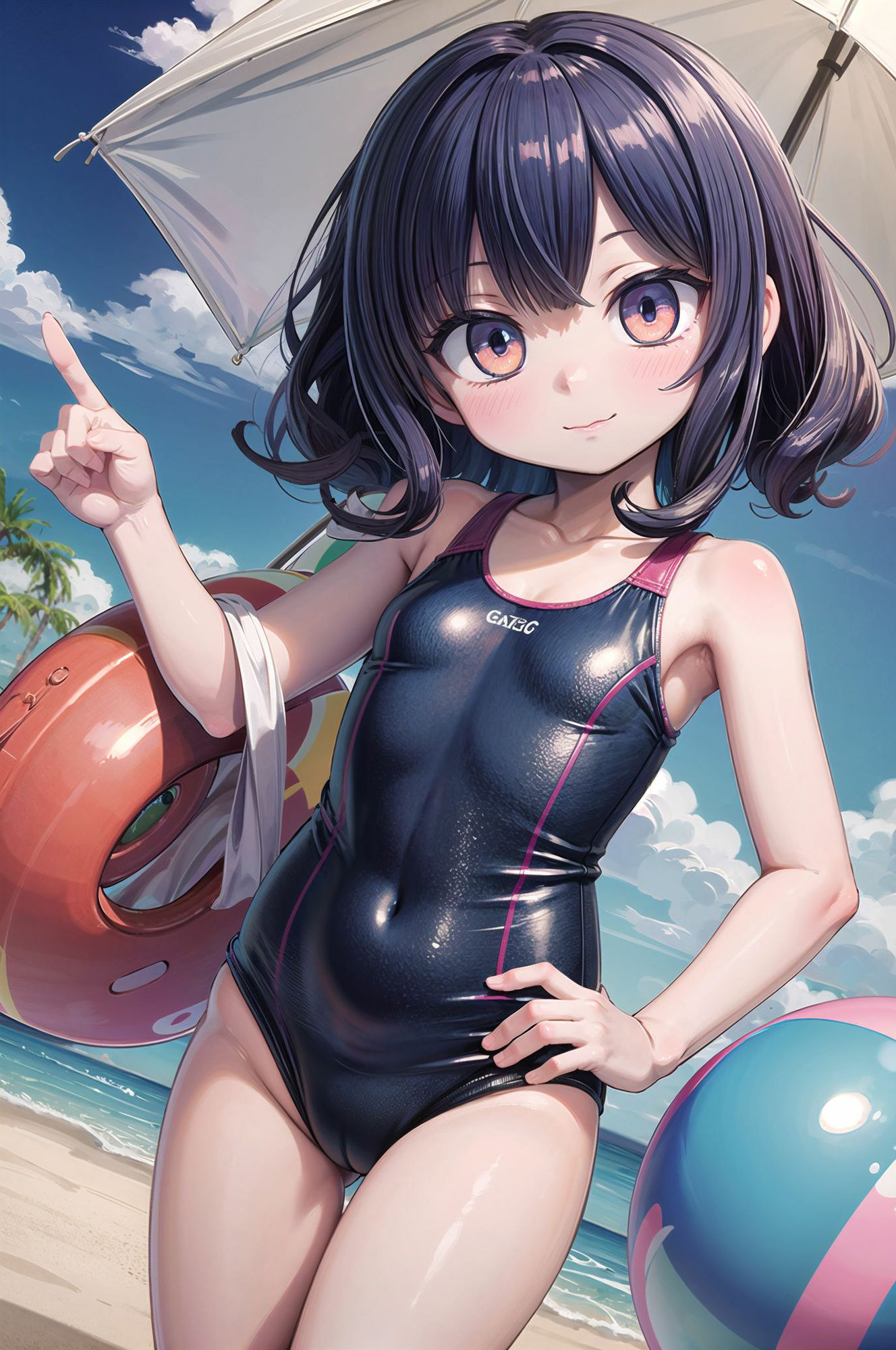 ぷにち○ちゃカワイイ女の子のスク水イラスト集 モンターニャベロニカ エロ画像11