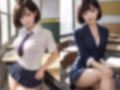 パンチラ巨乳女子校生 ショートカット編