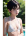 ショートカットボーイッシュ女子はおっぱいが〇さい AI生成ヌードグラビアCG集