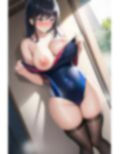 スクール水着を部屋で試着する美女をのぞき見するイラスト集 〜気になるカラダ〜（ニーハイソックス・靴下・盗撮）
