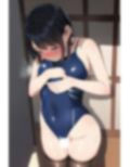 スクール水着を部屋で試着する美女をのぞき見するイラスト集 〜気になるカラダ〜（ニーハイソックス・靴下・盗撮）