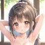 女の子とピンクのブラ