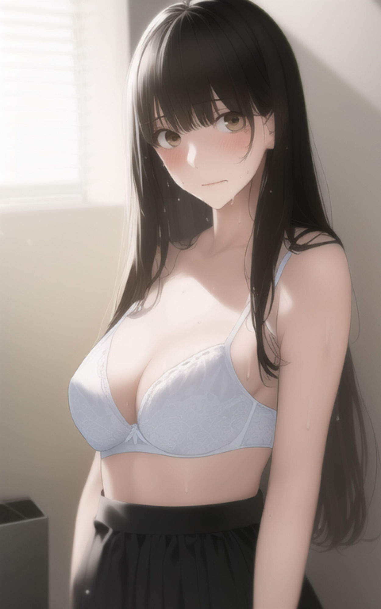 清楚で巨乳な女子校生が汗だくになってしまったので、一緒にお風呂に入リました。_5