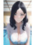 清楚で巨乳なお姉さんとプールで遊んだ後、一緒にお風呂に入る。 画像1