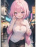 淫乱巨乳ロリコン夜の散歩 画像1