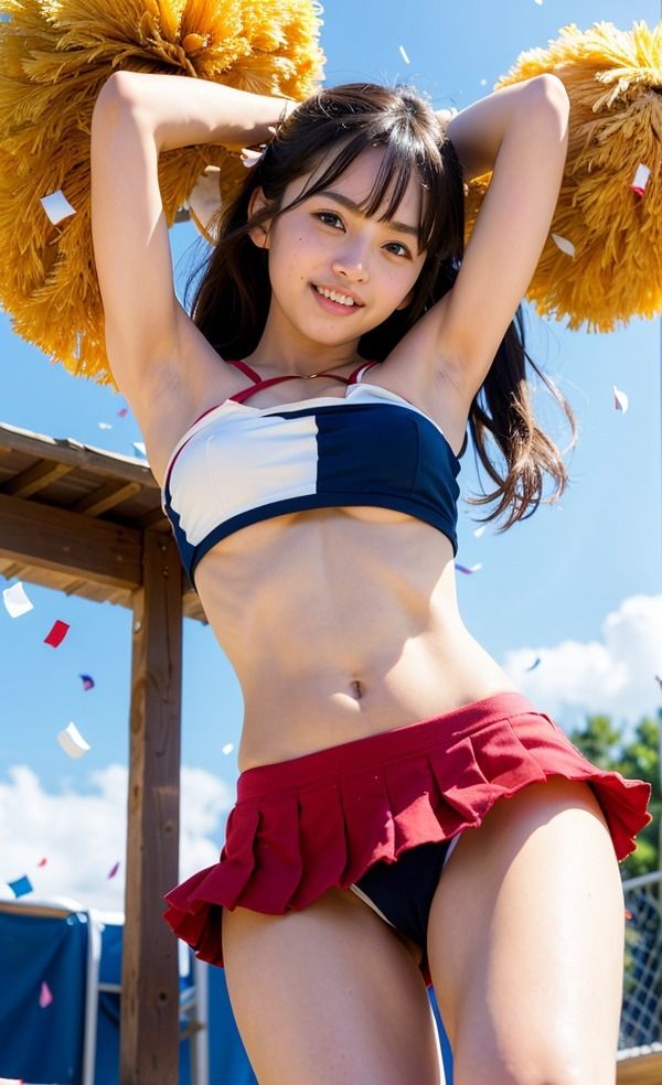 チアダンス女子は好きですか 私はあなたの応援団 巨乳美女がパンチラ姿でスポーツの応援中 画像2