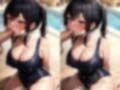 巨乳スク水少女にぶっかける