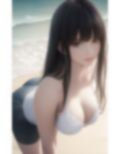 巨乳でツンデレな後輩が僕の言いなりになって海で水着を脱いでくれた。 画像1