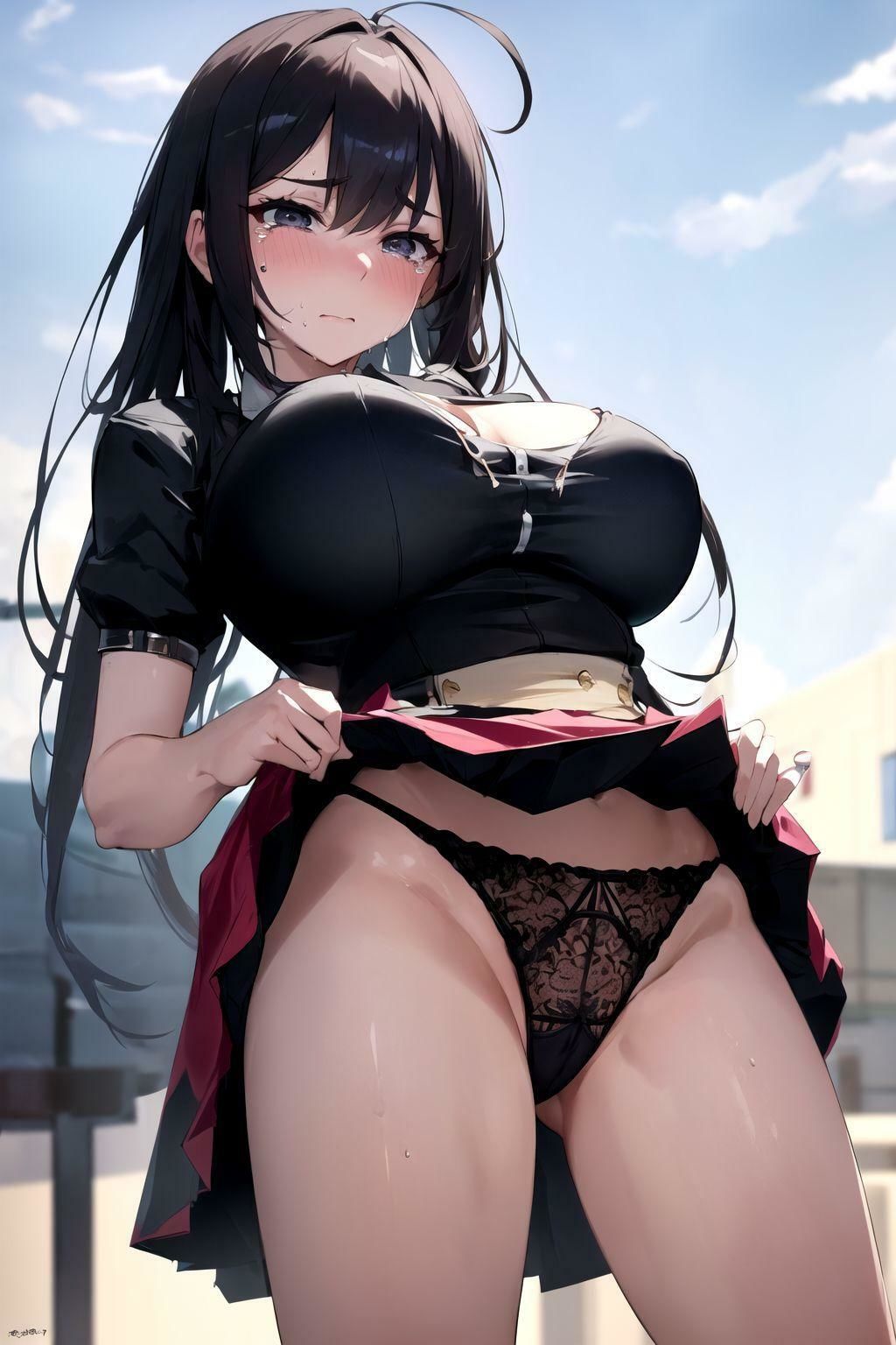 巨乳お姉さんが泣きながらパンツ見せてくる3