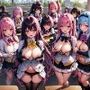 学園パラダイス_制服美少女の集団乱交