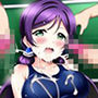 ラブ〇イブ東〇希、スク水乱交、中出し、強●妊娠、ボテ腹セックス