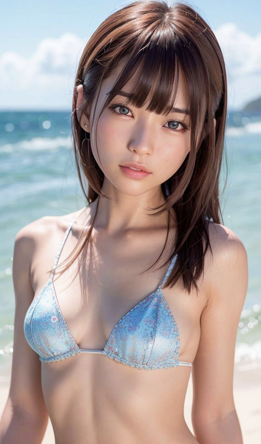 AI美女wearing〜シリーズ4〜激かわビキニ 検査済japanese日本人 美人 美少女 ビキニ 水着 ビーチ グラビア写真集 アイドル 可愛い 激カワ 非エロ 巨乳 並乳 むちむち スポーツ コスプレ AI生成 画像3