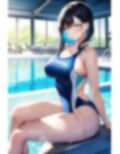 【セックスイラスト集】競泳用水着の黒髪美女にどっぷり中出し！〈200枚〉海（ビーチ）・室内プール