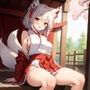 狐耳風巫女さん