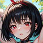 こぼれそうなおっぱいの爆乳女忍者