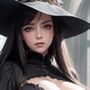 【AIグラビア巨乳美女写真集】Vol.5黒ロングの魔女さん
