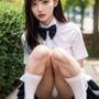 パンチラ女子制服 AI美女グラビア写真集