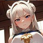 しかめっ面なカノジョの純白パンティを見てみたいっ