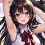 見せたがりの制服JKの腋見せ画像集