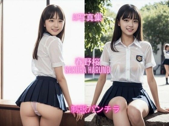 花びらのように魅力的で美しい存在となっています【AI写真集春野桜SakuraHaruno制服パンチラ】