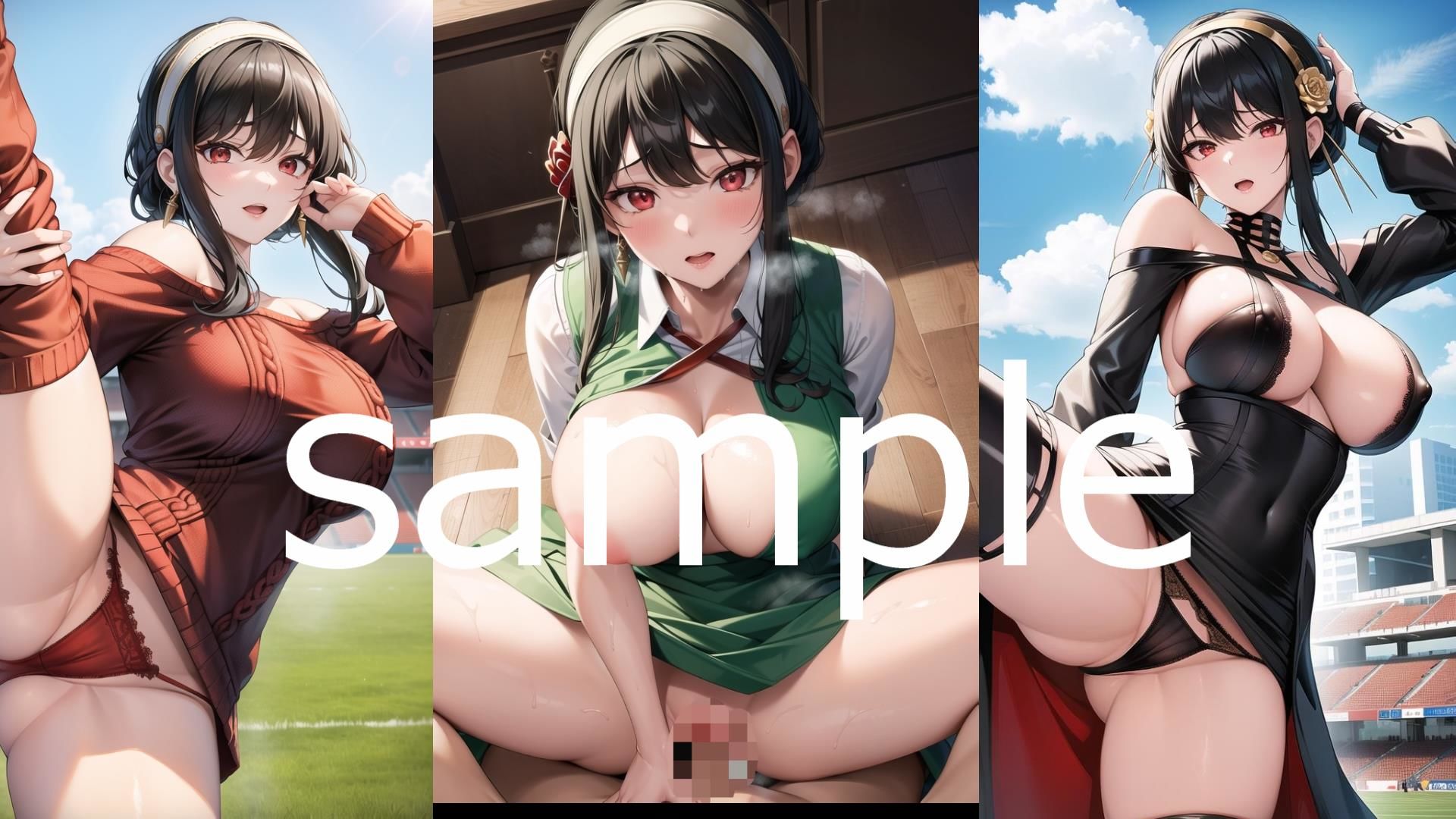 サンプル画像1:S〇Y×FAMILY ヨル・フ〇ージャー エロイラスト集vol.3(AIアニメ美女ファクトリー) [d_308678]