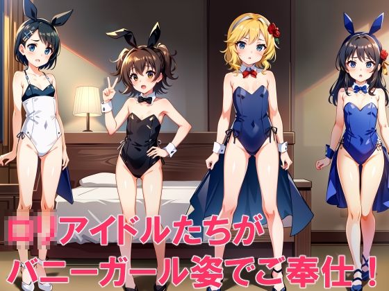 【同人CG集】StableDiffusion製 アイドルマスター シンデレラガールズ U149の橘ありす・佐々木千枝・赤城みりあ・櫻井桃華「ロリアイドルたちがバニーガール姿でご奉仕！」