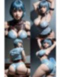 ボンデージ写真館 青髪ショートボブ編