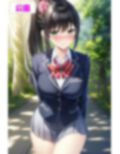 【セックスイラスト集】放課後のJK・黒髪の女子校生に中出し！〈200枚〉・公園（野外）・リビング（家）