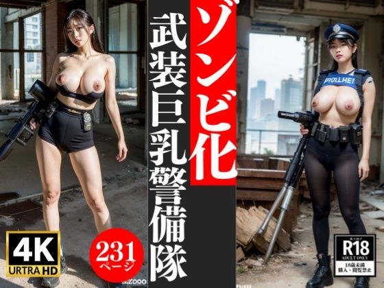 【大ボリューム】ゾンビ化！！巨乳武装ポリスの女達_1