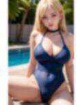 ハミ出し爆乳！水着ギャル AI生成ヌードグラビアCG集