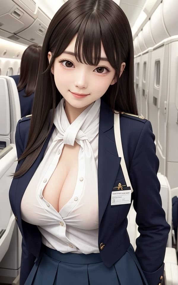 僕の初恋は飛行機で出会った童顔スチュワーデス 可愛い彼女に一目惚れ 巨乳CA 画像5