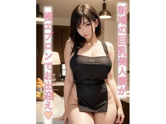 新婚の巨乳美人妻が裸エプロンであなたをお出迎え！AIグラビア写真集！_1