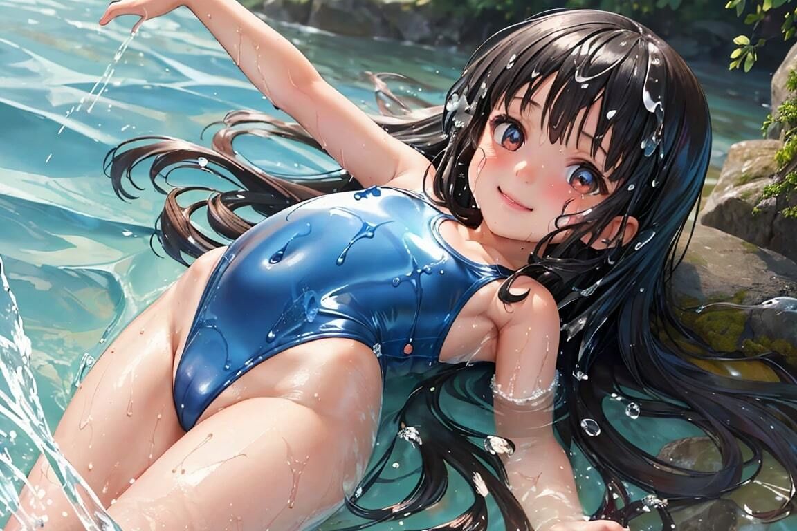 水と戯れる妹_3