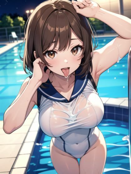 巨乳淫乱エッチな水泳教室 画像1