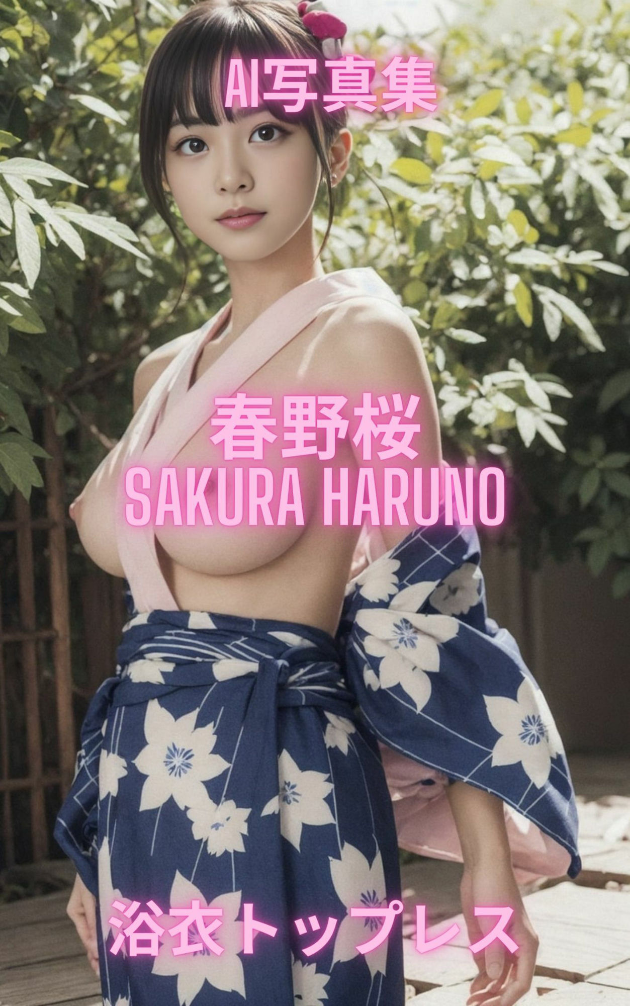 AI写真集 春野桜 Sakura Haruno 浴衣トップレス 画像3