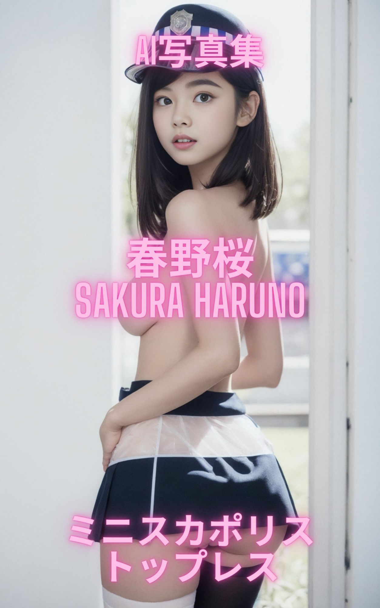 AI写真集 春野桜 Sakura Haruno ミニスカポリストップレス 画像4