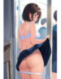 パンツおろしノーパンたくしあげ制服女子・パイパン編