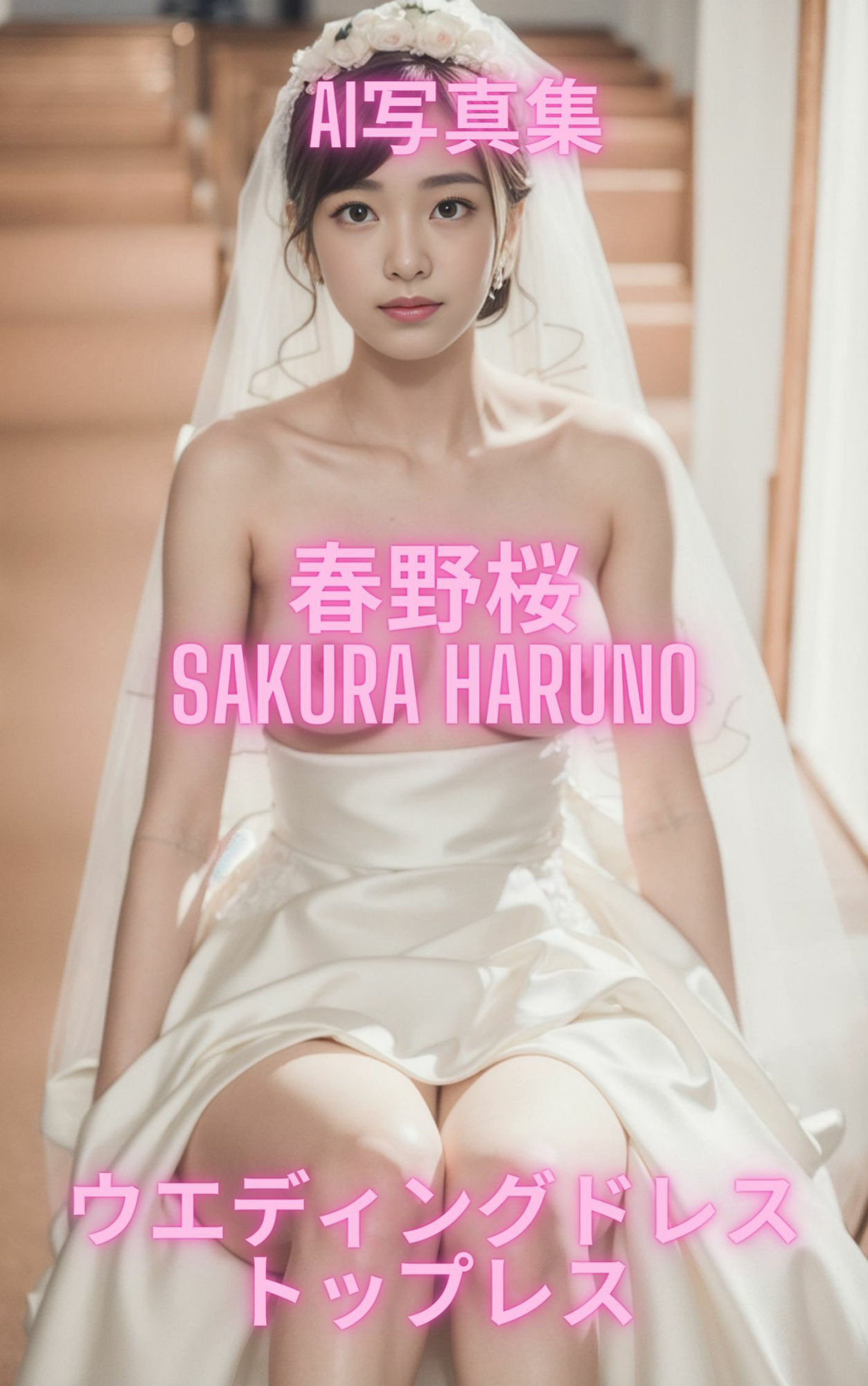 AI写真集 春野桜 Sakura Haruno ウエディングドレストップレス3