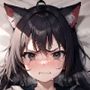 犯●れる猫耳でセーラー服の黒髪ロングヘアー女性