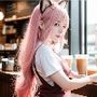 猫耳バリスタ美女のおっぱい（セリフなし AI画像集）