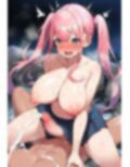 『ふたなり・女体化』ピンク髪ツインテールの爆乳JKが大量ザーメン放出