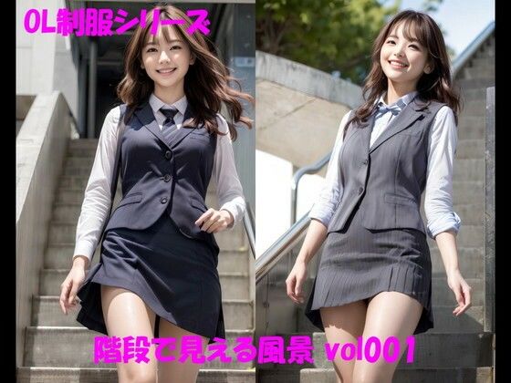 今回はパンチラ無しの画像が多めです【OL制服シリーズ階段で見える風景vol001】