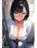 ふたなり黒髪ボブでメガネの巨乳エロ保険医とエッチな配信記録