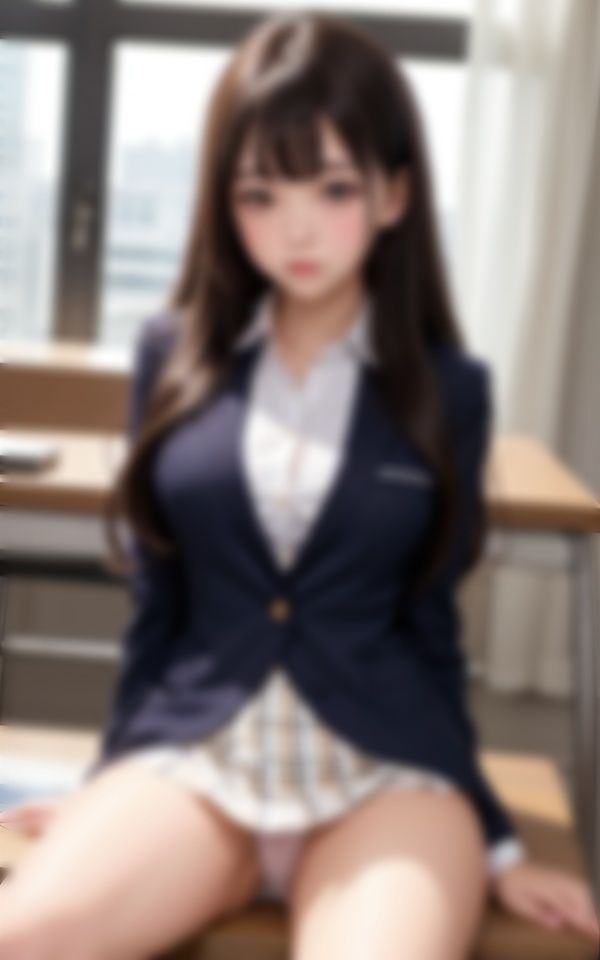 制服美少女の純白パンツが染みてきて... 画像3