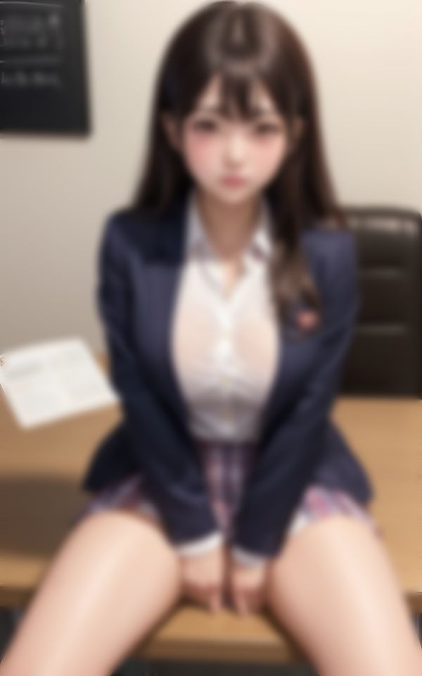 制服美少女の純白パンツが染みてきて... 画像4