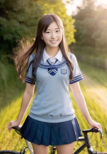 日本の○校生（女子） 自転車通学編 画像4